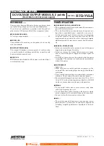 Preview for 1 page of M-system R7D-YV2A Instruction Manual