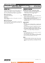 Preview for 1 page of M-system R7E-PA8-R Instruction Manual