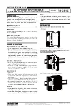 Предварительный просмотр 1 страницы M-system R8-CT4E Instruction Manual