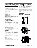 Предварительный просмотр 1 страницы M-system R8-PA4 Instruction Manual