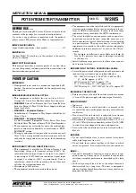 Предварительный просмотр 1 страницы M-system W2MS Instruction Manual