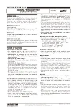 Preview for 1 page of M-system W2VF Instruction Manual