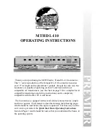 Preview for 1 page of M.T.H. DL-110 Operating Instructions Manual