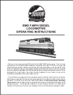 M.T.H. EMD F40PH DIESELLOCOMOTIVE Operating Instructions Manual preview
