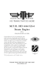 Preview for 1 page of M.T.H. HO 4-8-4 GS-4 Steam Engine Engineer'S Manual