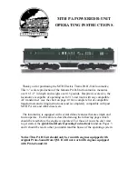 M.T.H. PA B-Unit Operating Instructions Manual preview