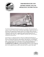 Preview for 1 page of M.T.H. Premier Burlington Zephyr Operating Instructions Manual