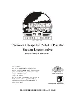 M.T.H. Premier Chapelon 2-3-1E Pacific Operator'S Manual preview