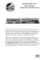 Preview for 1 page of M.T.H. PREMIER DREYFUSS Operating Instructions Manual