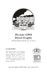 M.T.H. Premier GP40 Diesel Engine Operator'S Manual preview