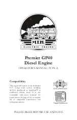 Preview for 1 page of M.T.H. Premier GP40 Diesel Engine Operator'S Manual