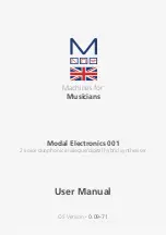 M Modal Electronics 001 User Manual preview