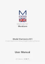 Preview for 1 page of M Modal Electronics 001 User Manual