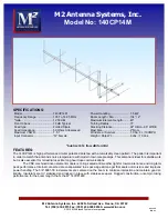 M2 Antenna Systems 140CP14M Manual preview