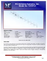 M2 Antenna Systems 167XP22 Manual preview