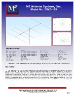 M2 Antenna Systems 20M5-125 Manual preview