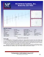 M2 Antenna Systems 222-10EZ Assembly Manual preview