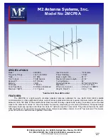 M2 Antenna Systems 2MCP8A Manual preview