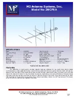 Preview for 1 page of M2 Antenna Systems 2MCP8A Manual