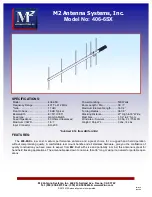 M2 Antenna Systems 406-6SX Quick Start Manual preview