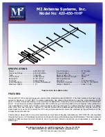 M2 Antenna Systems 420-450-11HP Assembly Manual preview