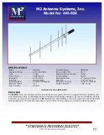 M2 Antenna Systems 440-6SX Manual preview