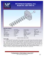 M2 Antenna Systems 500-1000-10 Assembly Manual preview