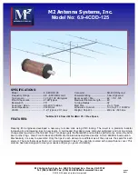 Preview for 1 page of M2 Antenna Systems 6.9-4CDD-125 Manual