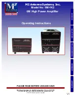 Preview for 1 page of M2 Antenna Systems 6M-1K2 Operating Instructions Manual