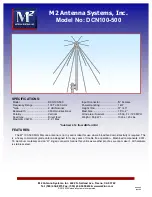 M2 Antenna Systems DCN100-500 Manual preview