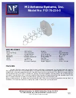 M2 Antenna Systems FG170-230-5 Assembly Manual preview