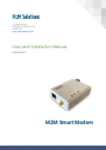 Предварительный просмотр 1 страницы M2M Smart Modem User And Installation Manual