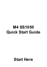 Предварительный просмотр 1 страницы M4 SS1050 Quick Start Manual