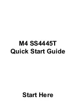 M4 SS4445T Quick Start Manual preview
