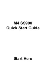 M4 SS990 Quick Start Manual preview