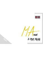 MA lighting 2-Port Node Manual Manual preview