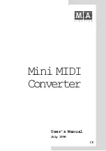 Preview for 1 page of MA lighting Mini-Midi-Converter User Manual