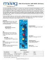 Maag Audio EQ2 500 Series Operation Notes preview