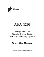 Maat APA-1200 Operation Manual preview