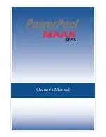 MAAX Spas Powerpool Owner'S Manual preview