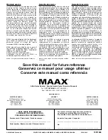 Preview for 12 page of MAAX K3131-B Installation Instructions Manual