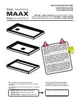 Preview for 1 page of MAAX Vivez Distinct 4832 Installation Instructions Manual