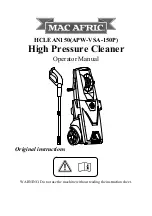 Mac Afric HCLEAN150 Operator'S Manual preview