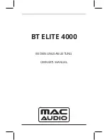 MAC Audio BT ELITE 4000 Owner'S Manual предпросмотр