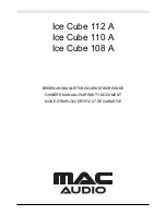 MAC Audio Ice Cube 108 A Owner'S Manual preview