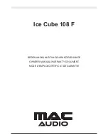 MAC Audio Ice Cube 108 F Owner'S Manual preview