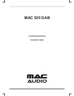 MAC Audio MAC 520 DAB Installation Manual preview