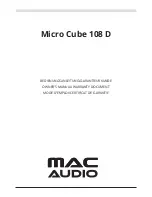 Preview for 1 page of MAC Audio Micro Cube 108 D Owner'S Manual