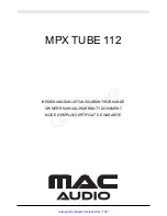 Preview for 2 page of MAC Audio MPX Tube 112 Owner'S Manual/Warranty Document