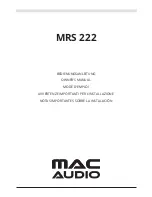 MAC Audio MRS 222 Owner'S Manual preview